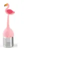 Adorable infuseur à thé flamant rose en silicone avec filtre en acier inoxydable. - Motif de Flamant Rose