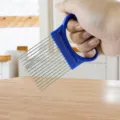 Fourchette oignon acier inoxydable trancheur légume support protection outil cuisine - Coupe régulière
