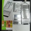 Cortador de verduras multifuncional de acero inoxidable, juego de rallador de cocina 4 en 1. - Juego 3 en 1 con mango tubular