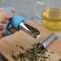 Infuseur a the en silicone et acier inoxydable filtre a the portable et creatif de - Bleu