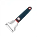 Edelstahl Gemüseschäler mit ergonomischem Silikongriff für die Küchennutzung. - Smiley-Sparschäler