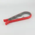 Ouvre-bocal multifonctionnel 4 en 1 outil de cuisine décapsuleur couleur rouge et gris - Rouge