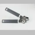 Grey White Manual Can Opener Kitchen Gadget Stainless Steel Cutting Wheel Ergonomic Handle - Bottle Opener