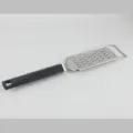 Stainless steel kitchen grater with ergonomic black plastic handle for cheese zester and lemon. - Small Hole Ginger Graters