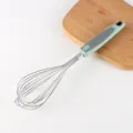 Stainless steel wire whisk with green and grey handle for kitchen baking cooking variant - Whisk
