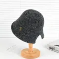 Gkrises plektes kapeles bucket gia gynakes, cheimerino zesto gkrise fisherman hat. - M (56-58cm) / XT2542 Γκρι