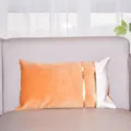 Modern velvet throw pillow cover with gold stripes orange white luxury lumbar cushion case - Double Row Gold Bars 30*50 (Insert Not Included) / Orange