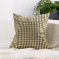 Fodera per cuscino a quadri verde e bianco, classico copricuscino a quadretti per divano. - Verde matcha