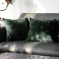 Fodera per cuscino in velluto verde scuro, morbida fodera di lusso per divano soggiorno. - 30*50CM Senza Interno / Fodera per cuscino fiori di ghiaccio verde scuro, 1 pz