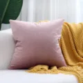 Federa per cuscino rosa in velluto con foglie di ginkgo, stile nordico per divano e letto. - 30*50cm Senza Imbottitura / Federa per cuscino foglia di ginkgo rosa scuro