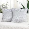 Fodera per cuscino in velluto grigio motivo onde morbida federa stile nordico decoro - 30*50 (senza imbottitura) / Grigio chiaro spazzolato