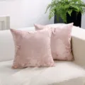Pink velvet throw pillow cover, Nordic minimalist cushion cover for sofa home decor. - Light Pink Crushed Velvet Cushion Cover 1pc