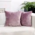 Ice velvet throw pillow cover, soft purple plush cushion case for home sofa decor - Light Purple Crushed Velvet Cushion Cover 1pc
