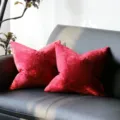 Red ice velvet pillowcase home skin-friendly velvet sofa cushion cover variant item - Red Ice Flower Cushion Cover 1pc