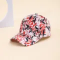 Unisex graffiti baseball cap, red and white tie-dye splatter print streetwear hip hop hat. - Red Line Word Art in Red