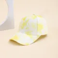 Yellow and white tie-dye baseball cap, stylish casual sun protection hat for men and women. - Ginger and Yellow Gradient