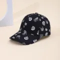 Black Skull Print Baseball Hat Halloween Skeleton Streetwear Casual Sun Protection Cap Style - Chocolate and Black Skeleton Hand
