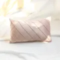 Federa per cuscino in velluto rosa, copricuscino decorativo in stile nordico chic. - 30*50 (senza imbottitura) / Quadretti 5x5 rosa chiaro