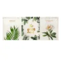 Botanical velcro door curtain, fresh green plant short curtain for room home decor main view. - Small Velcro Curtains 5