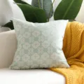 Copricuscino jacquard verde chiaro con trifoglio bianco per decorazione del divano moderno. - 30*50 (Senza Anima) / Blu Menta