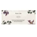 Decorative floral packaging card with inspiring English quotes and elegant purple flower art. - 100*40cm / Velcro Small Curtain 34