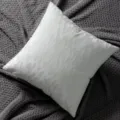 Housse de coussin en velours blanc motif vague nordique, élégante taie d'oreiller texturée. - 30*50 (sans rembourrage) / Motif brossé blanc