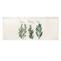 Botanical herb print door curtain, fresh minimalist fabric window curtain for kitchen. - 100*40cm / Small Velcro Curtains 17