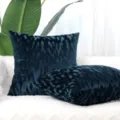 Housse de coussin en velours au design nordique minimaliste, motif vague élégant pour canapé. - 30*50 (sans rembourrage) / Vert foncé brossé
