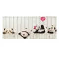 Simpatico tenda da porta in tessuto con stampa di panda carino per cucina e salotto - Tende piccole con velcro 20