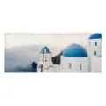 Santorini landscape print short door curtain blackout fabric for home room decoration. - Small Velcro Curtains 6