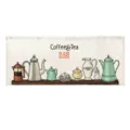Kaffee Thema Verdunklung Vorhang Café Küche Regal Kannen gedruckt kurzer Fenstervorhang - 100*40 cm / Kleine Klettvorhänge 46