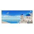 Santorini scenic door curtain short fabric shading decorative curtain for home room decor - Small Velcro Curtain 14