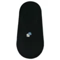 Calcetines invisibles bordados florales negros, calcetines de corte bajo de algodón. - Talla única / Negro
