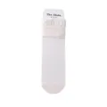 Women thin mesh long socks, solid color breathable sheer crew socks for spring and summer daily wear. - One Size / Soft Pink