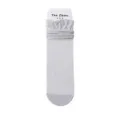 Solid color thin mesh breathable tube socks for women casual cute lace ruffles long stockings - One Size / Light Gray