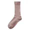 Calcetines de tubo medio acanalados de verano para mujer, algodón transpirable rosa. - Talla única / Rosa Iris