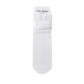 Weiße Netz-Stulpensocken für Damen, atmungsaktive dünne lange Strümpfe mit Rüschen. - Einheitsgröße / Schneeweiß