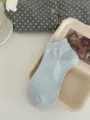 Calcetines cortos de algodón lindos para mujeres, cómodos y transpirables estilo diario. - Talla única / Azul claro
