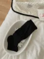 Calcetines de estribo de malla ultrafinos de verano para mujer, calcetines slouch negros. - Talla única / Negro