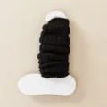 Calentadores de punto negro para mujer invierno cálido calcetines Y2K estilo japonés pantorrilla. - Talla única / Negro