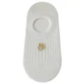 White Invisible Low-Cut Boat Socks with Cute Gold Heart Embroidery for Women Summer Thin - One Size / Snow White