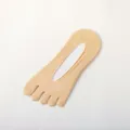 Calcetines bajos de cinco dedos de malla para mujer, calcetines invisibles lisos color beige. - Talla única / Amarillo jengibre