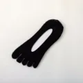 Calcetines invisibles de cinco dedos negros para mujer, calcetines de verano de malla transpirable. - Talla única / Negro