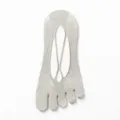 Calcetines de cinco dedos de malla gris claro para mujer, invisibles finos y transpirables. - Talla única / Gris claro