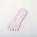 Pink mesh five-toe invisible socks, breathable summer toe socks with anti-slip silicone design. - One Size / Lotus Pink