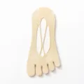 Calcetines cinco dedos mujer beige malla fina transpirable invisible antideslizante - Talla única / Amarillo jengibre