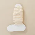 Winter warm knitted leg warmers Japanese JK style solid color stack socks for women fashion daily wear - One Size / Milky White