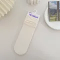 Calcetines de canalé color sólido mujer verano finos calcetines casual moda transpirable - Talla única / Blanco Crema