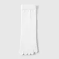 Calcetines Blancos Hombre Cinco Dedos Transpirables Separados Sport Casual Variante - Talla única / Blanco