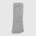 Calcetines de cinco dedos grises para hombre algodón transpirable punta dividida casual - Talla única / Gris claro